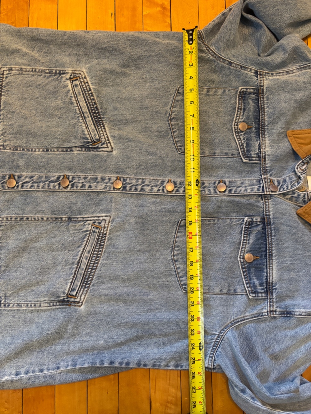 NWT Natural Reflections Denim Barn Chore Button-Down Shirt Jacket | Women’s 1X - Picture 10 of 15